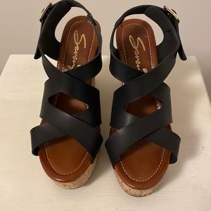 Women’s Black wedge sandals